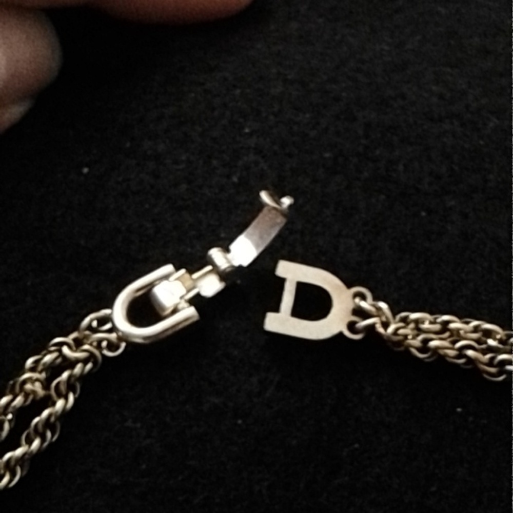 Vintage Signed Monet Gold tone Double Stained Rope Necklace - Picture 7 of 7